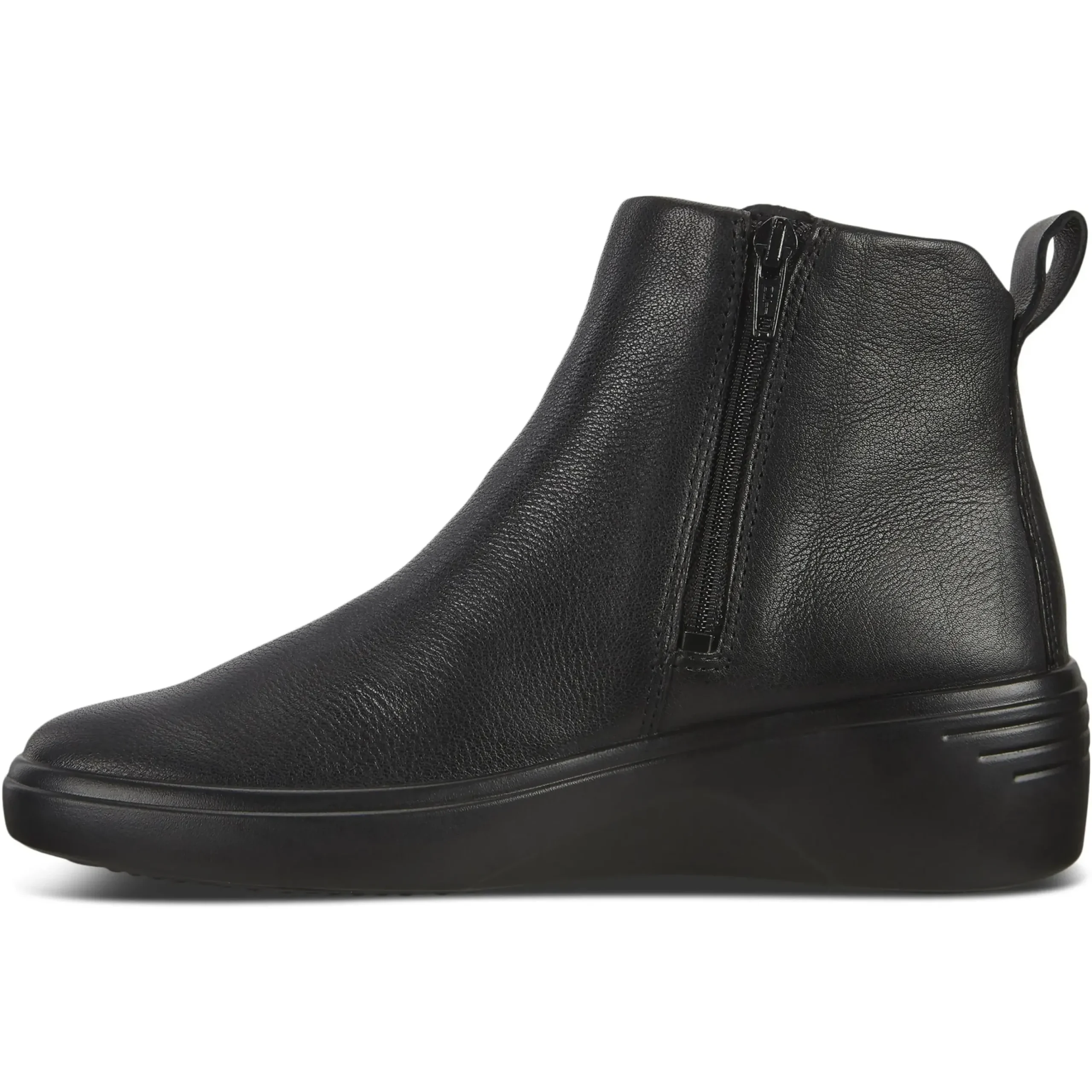 Discount Ecco Soft 7 Black Leather Wedge Boot