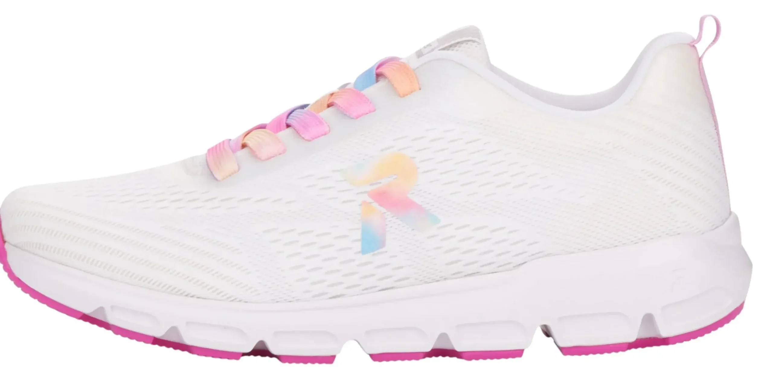 Discount R EVOLUTION Sportec10 White Rainbow Lace-Up Sneaker