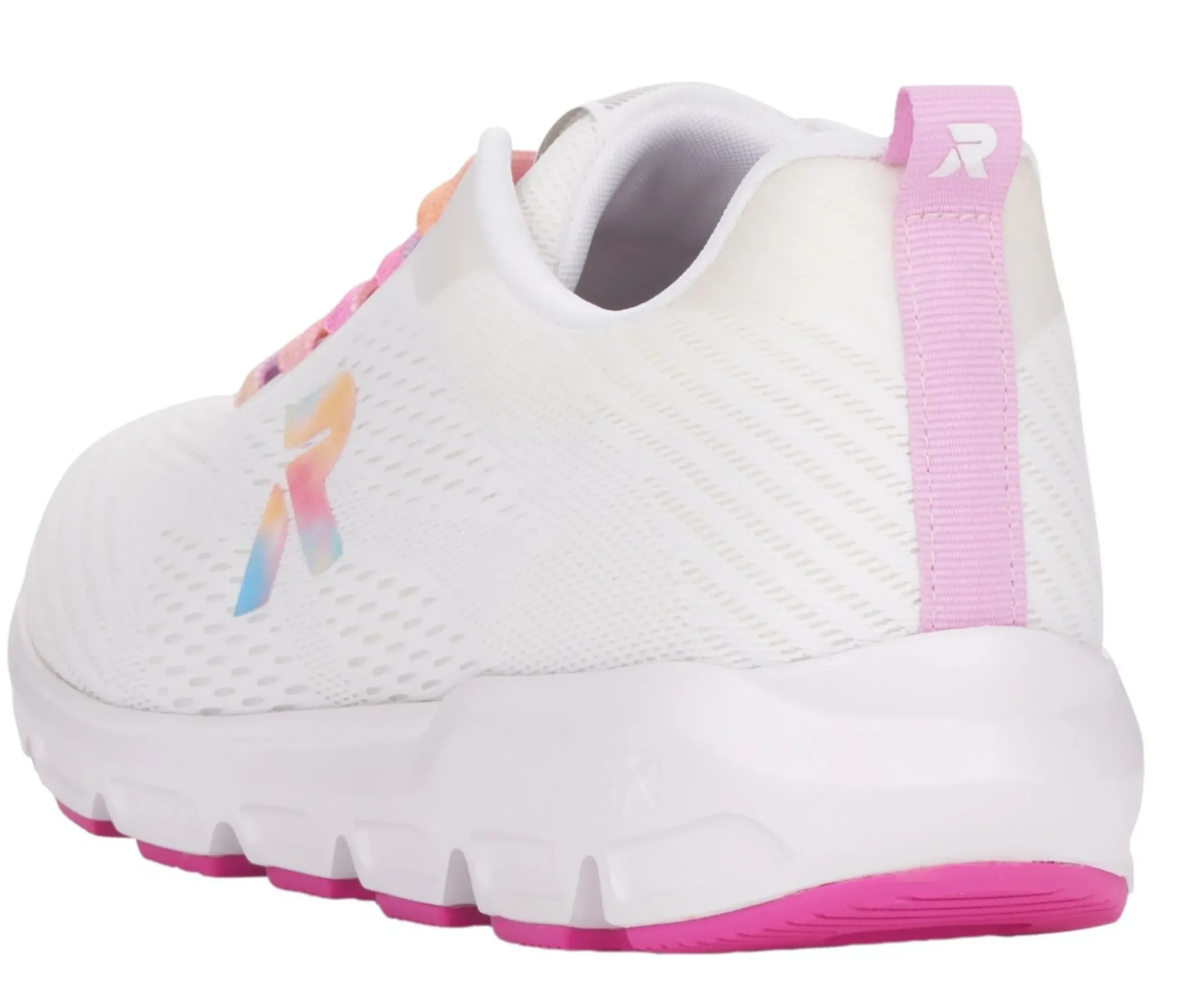 Discount R EVOLUTION Sportec10 White Rainbow Lace-Up Sneaker