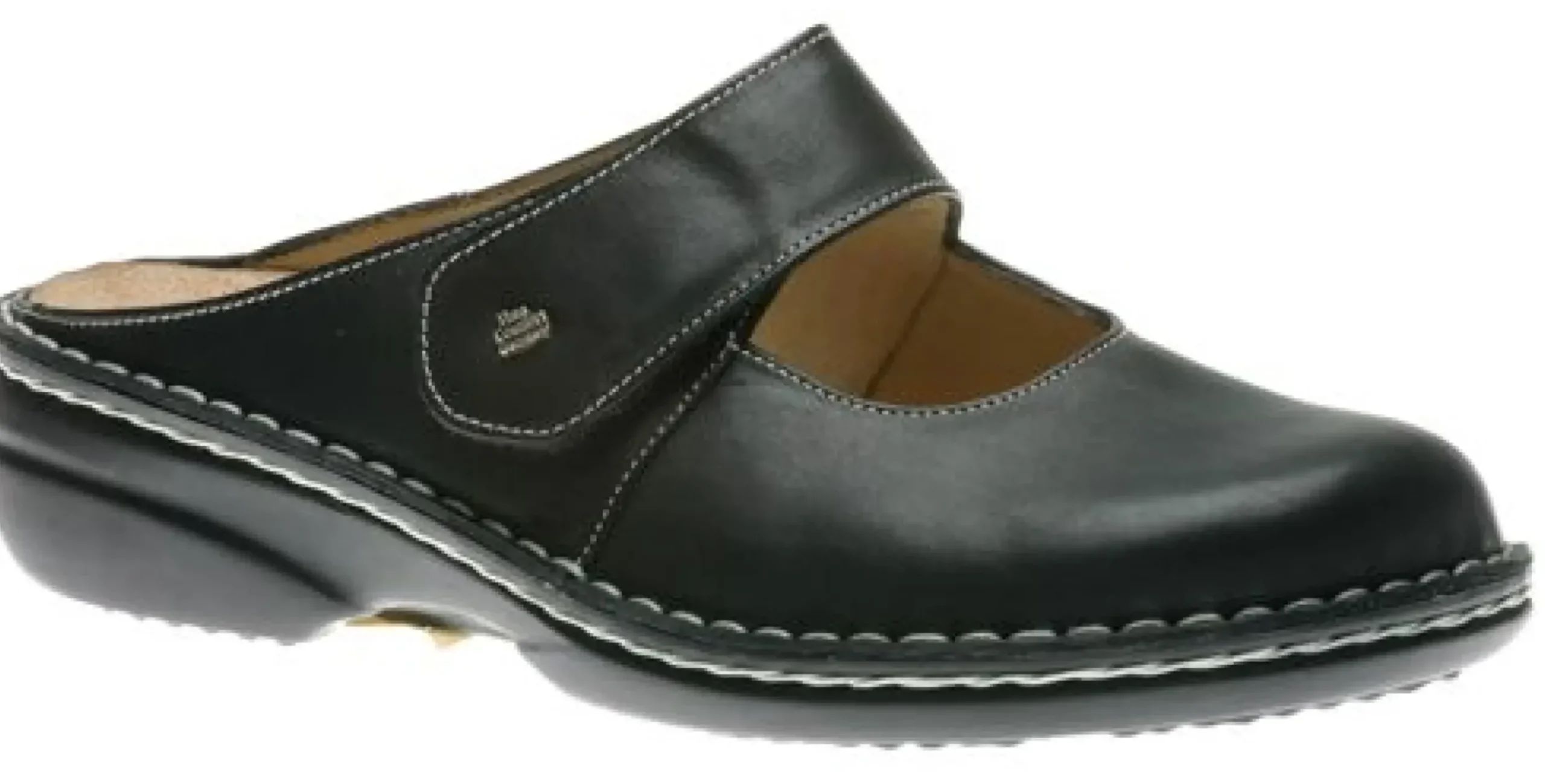Discount Finn Comfort Stanford Black Leather Clog