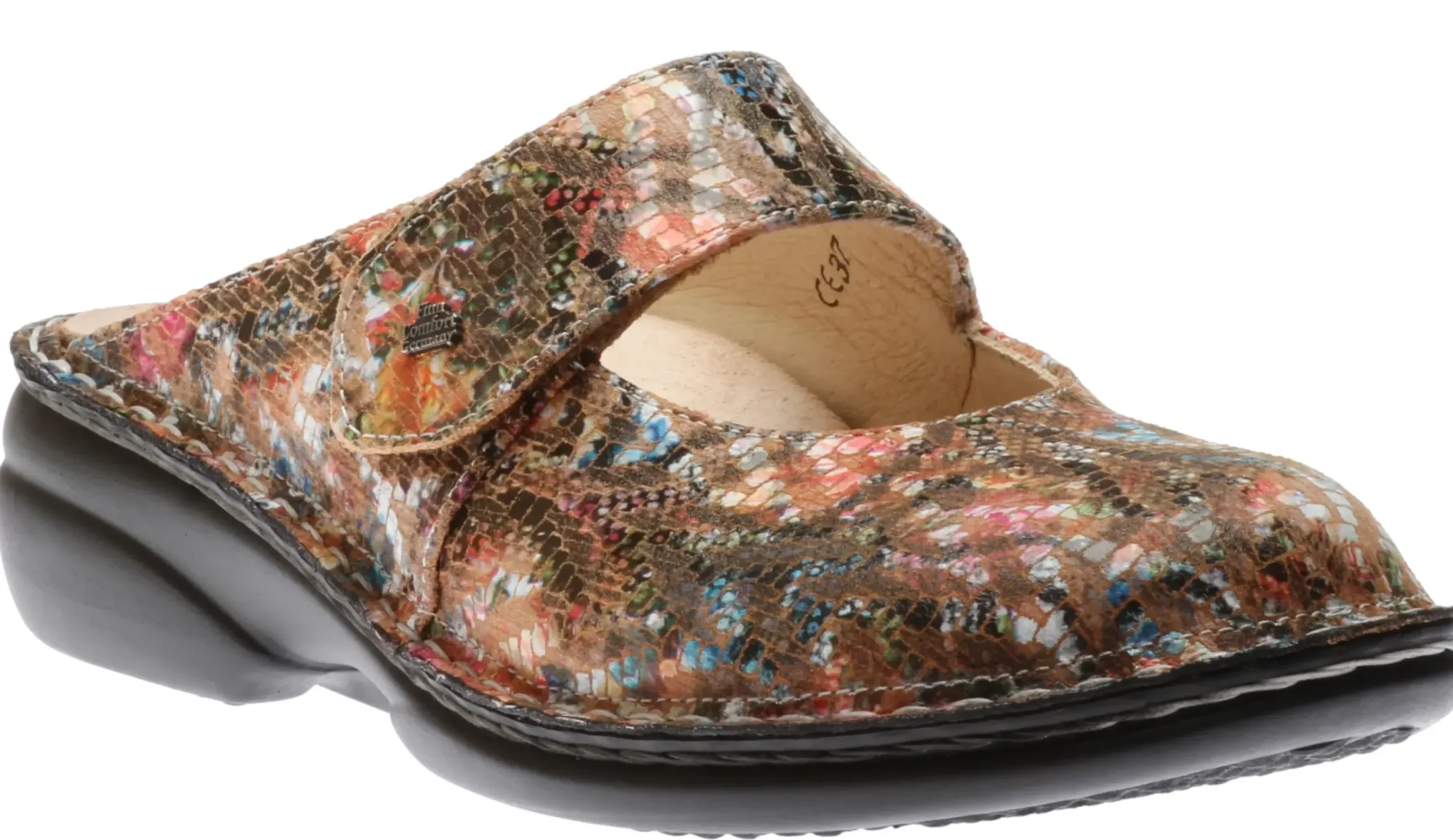 Finn Comfort Stanford Multicolour Leather Clog
