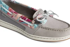 Outlet Sperry Starfish Coral Floral Grey Multicolour Boat Shoe