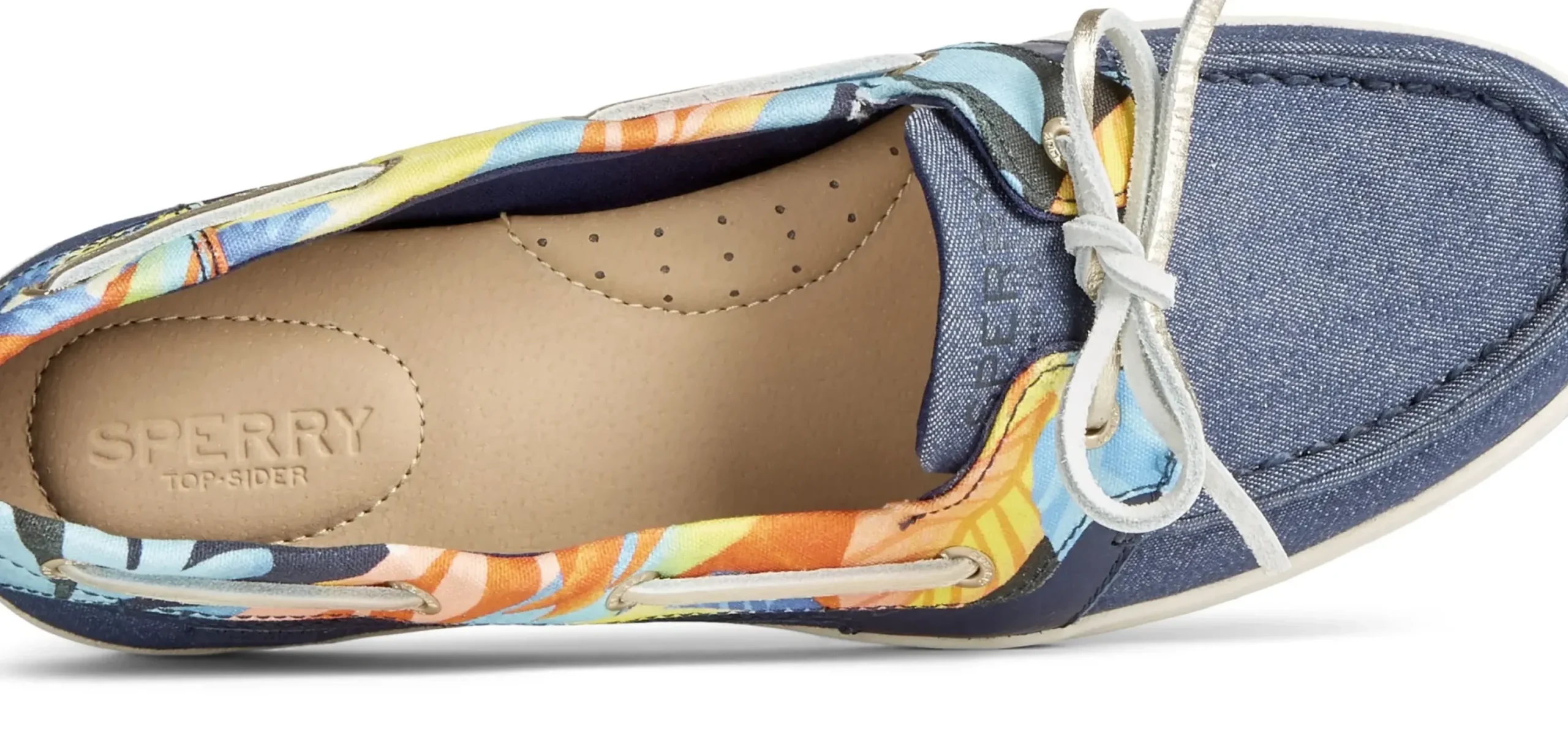 Discount Sperry Starfish Coral Floral Navy Multicolour Boat Shoe