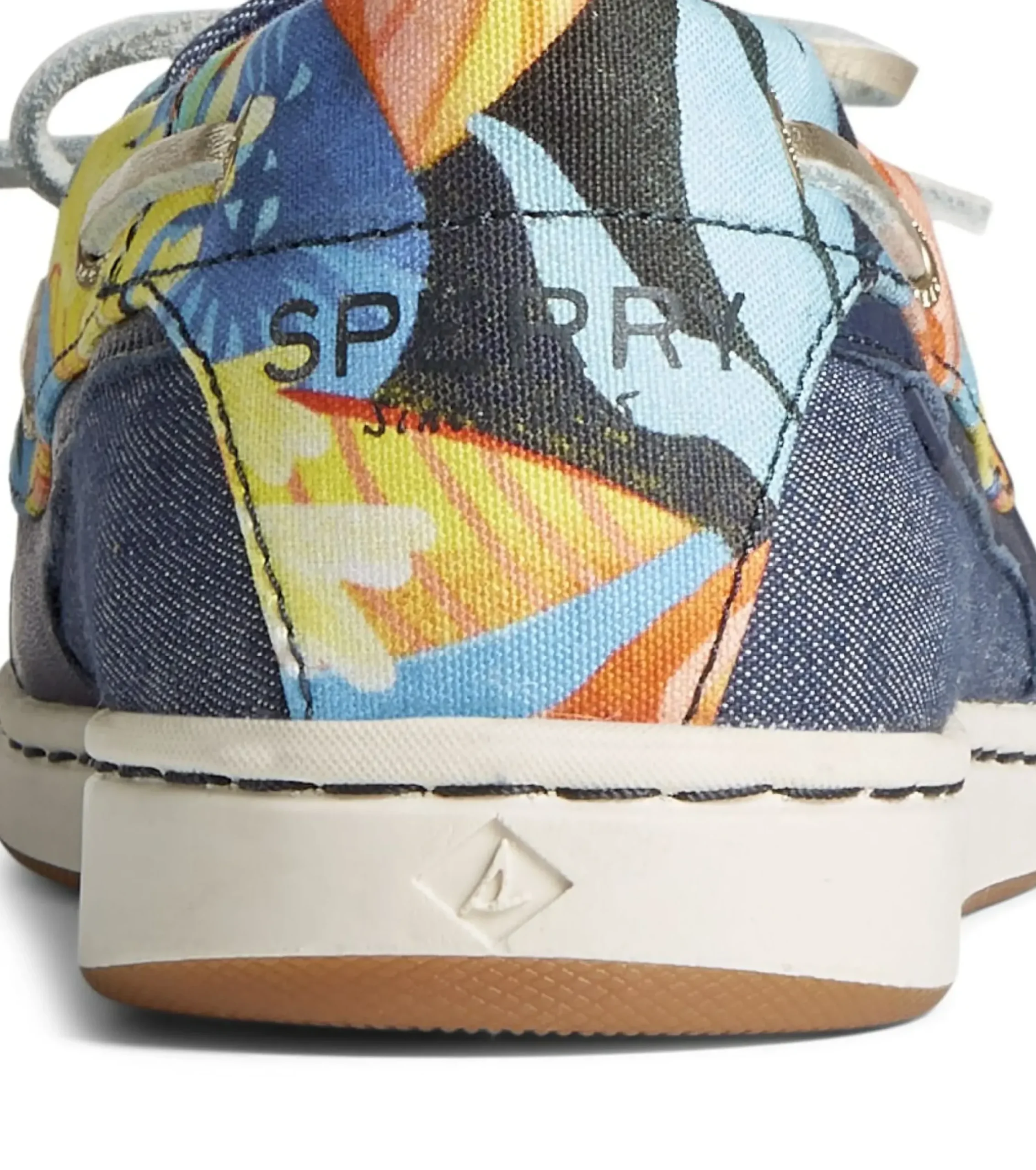 Discount Sperry Starfish Coral Floral Navy Multicolour Boat Shoe