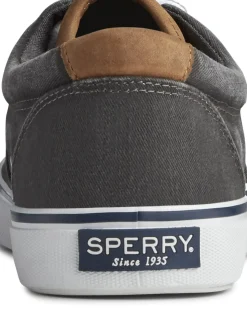 Sale Sperry Striper Ii Cvo Black Canvas Lace-Up Sneaker
