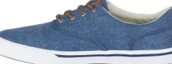 Sale Sperry Striper Ii Cvo Salt Washed Navy Canvas Lace-Up Sneaker