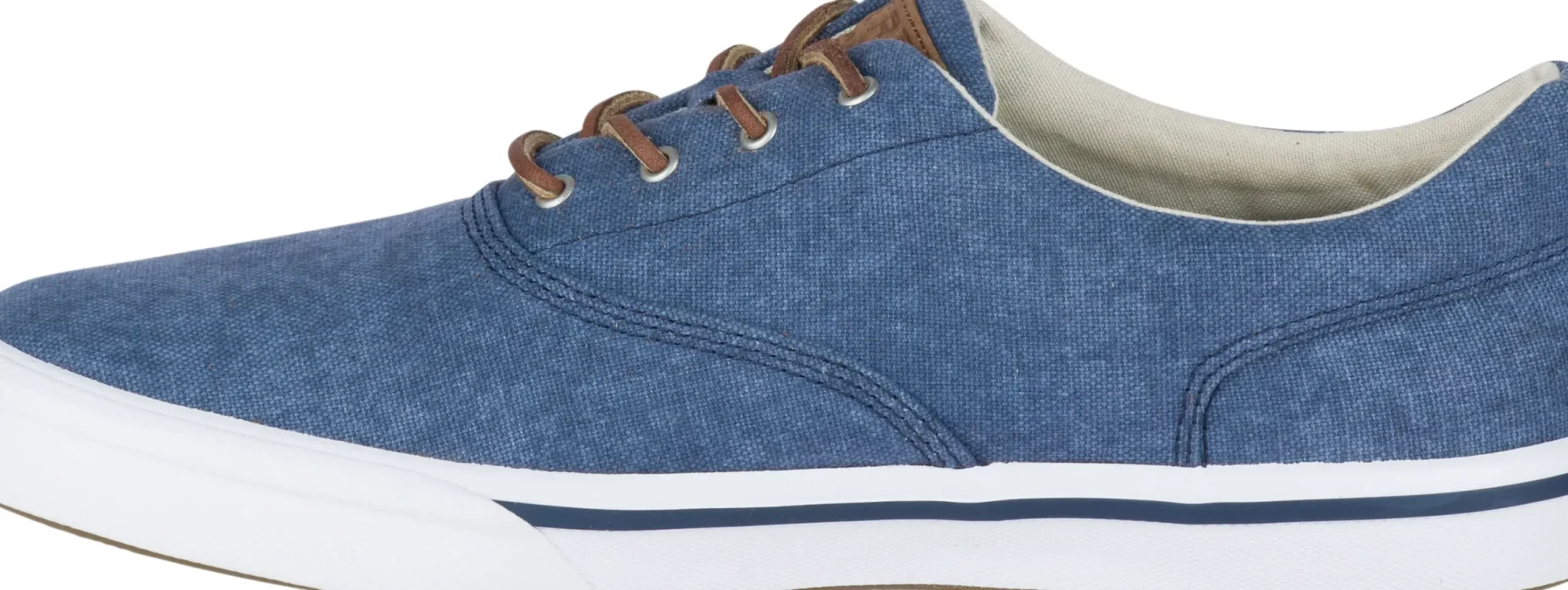 Sale Sperry Striper Ii Cvo Salt Washed Navy Canvas Lace-Up Sneaker