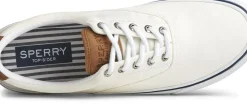 Discount Sperry Striper Ii Cvo White Canvas Lace-Up Sneaker