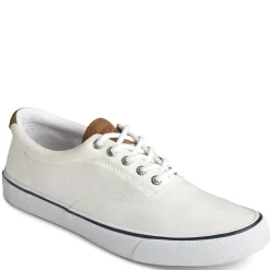 Discount Sperry Striper Ii Cvo White Canvas Lace-Up Sneaker
