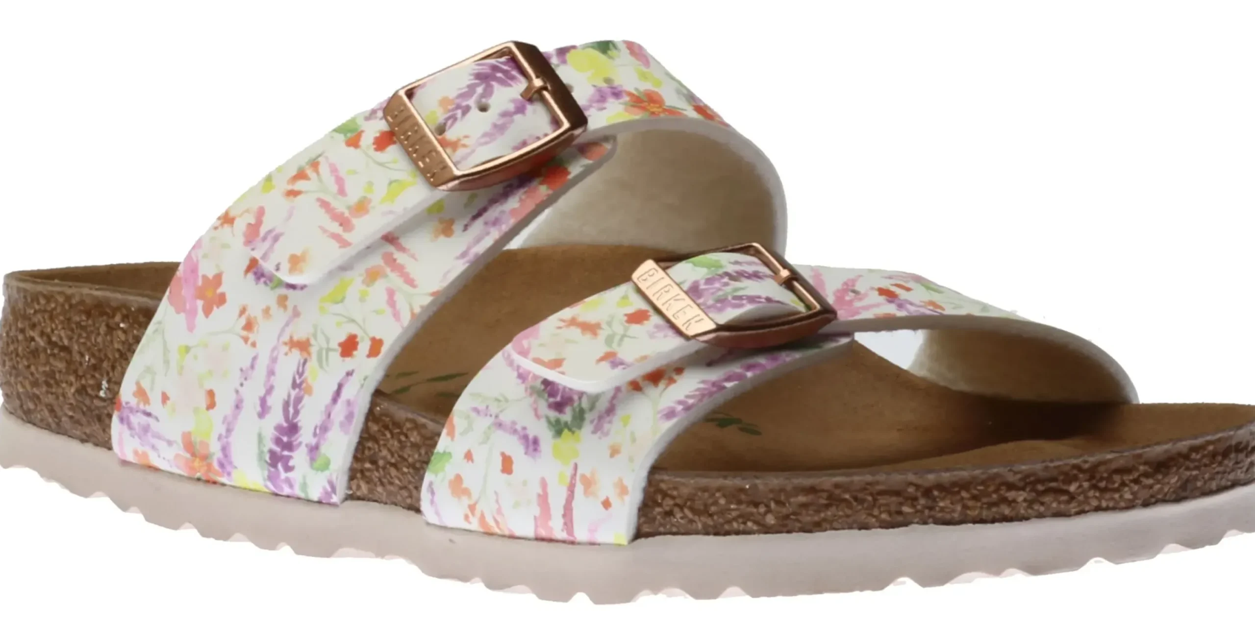 Clearance Birkenstock Sydney Vegan Birko-Flor Light Rose Double Strap Slide Sandal