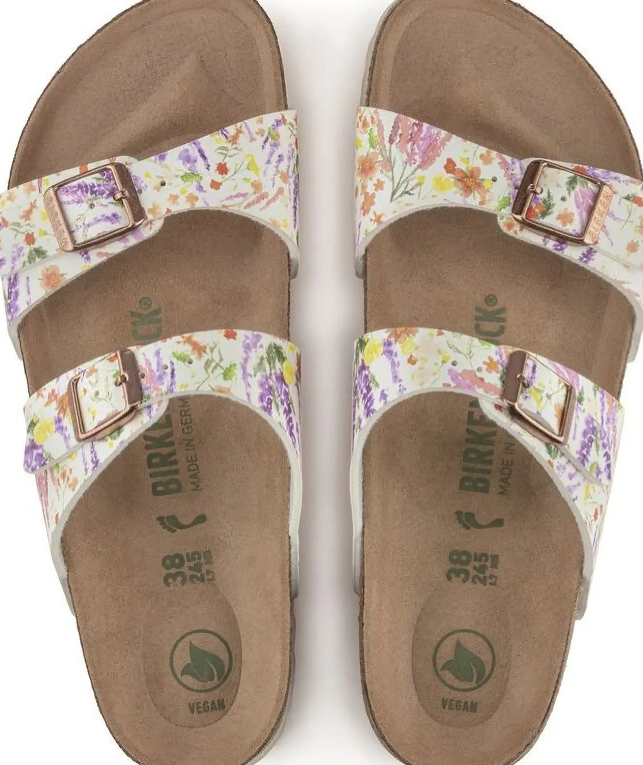 Clearance Birkenstock Sydney Vegan Birko-Flor Light Rose Double Strap Slide Sandal