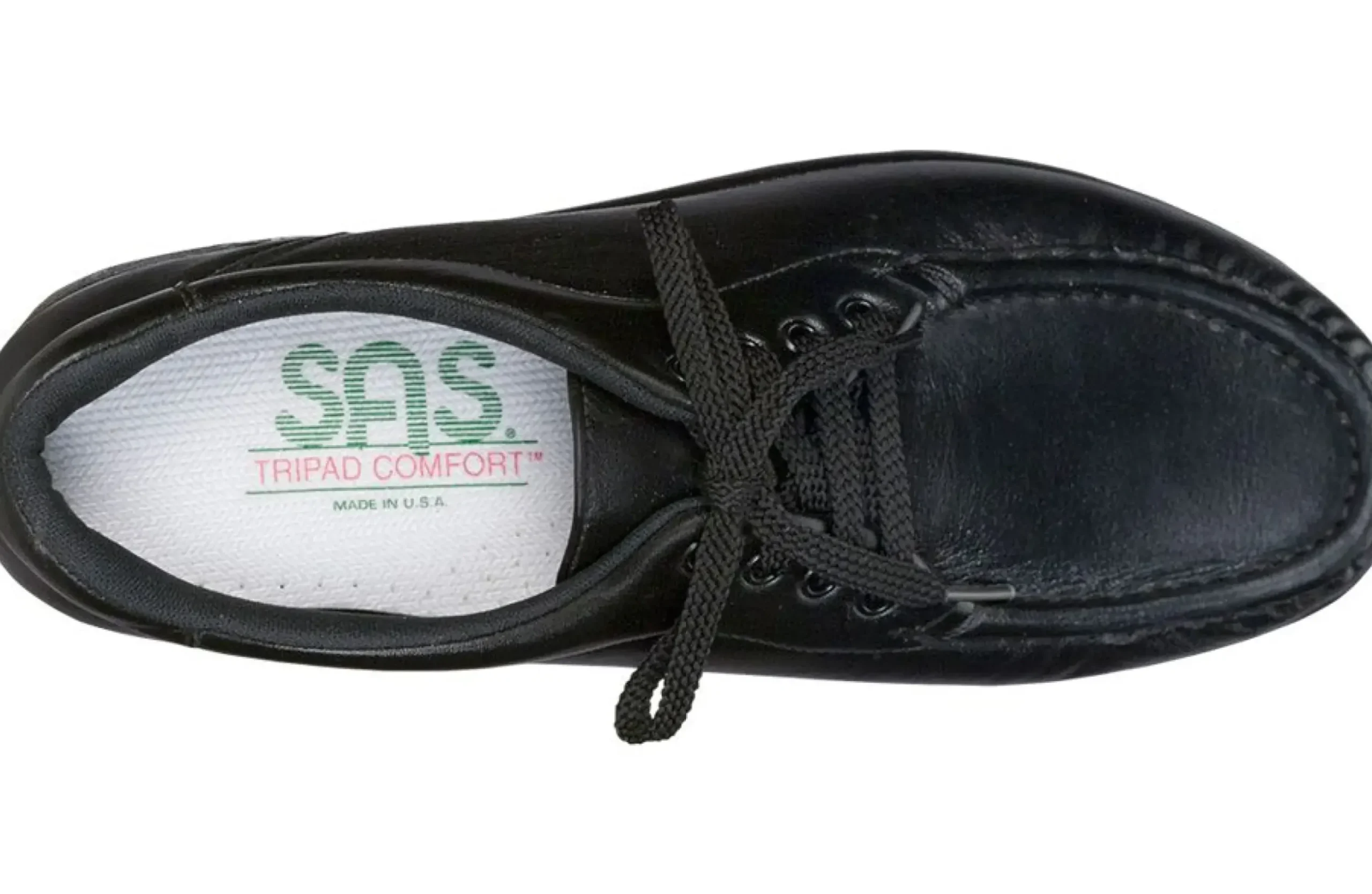 Sale SAS Shoes Take Time Black Leather Lace-Up Loafer
