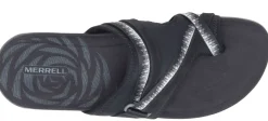 Outlet Merrell Terran 3 Cush Post 3 Black Wide Width Thong Sandal