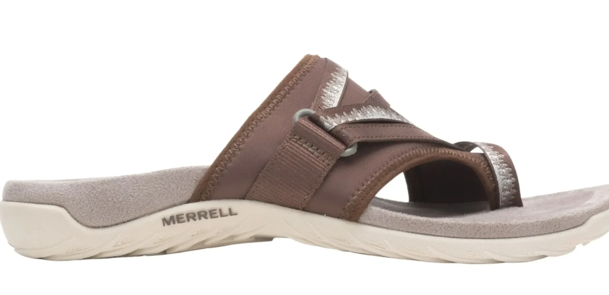 Clearance Merrell Terran 3 Cush Post Dark Earth Brown Thong Sandal