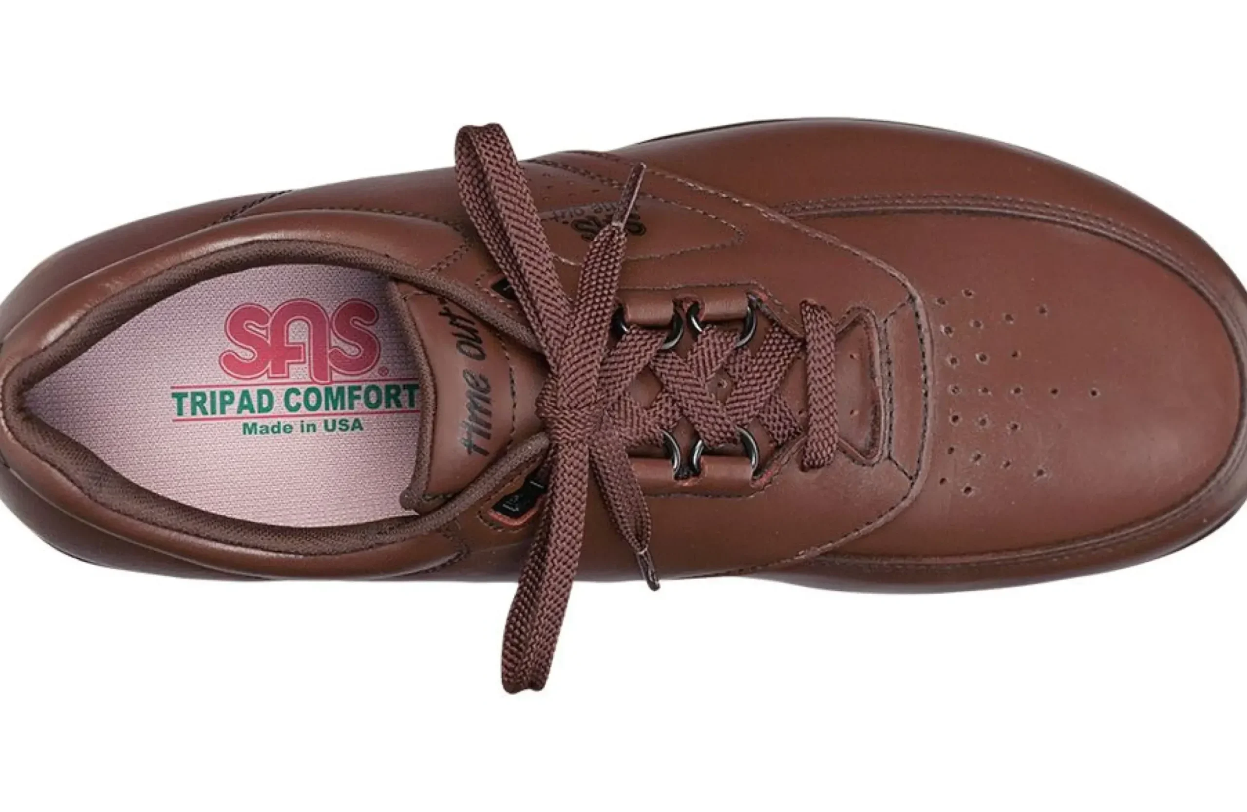 Best SAS Shoes Time Out Antique Walnut Leather Walking Shoe