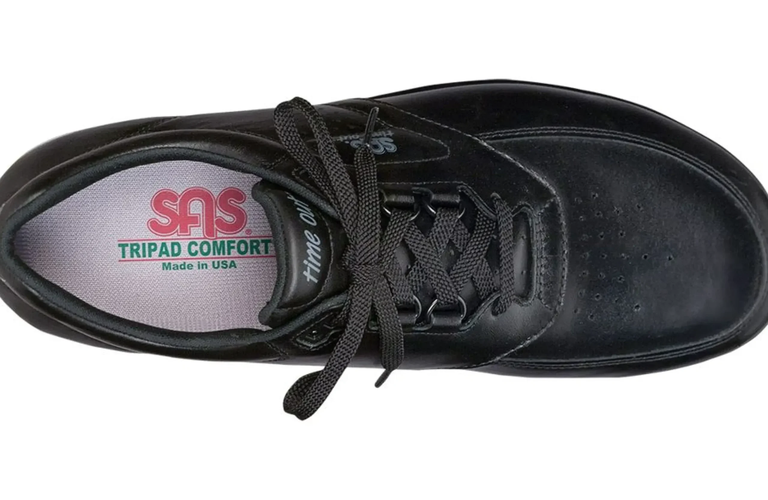 Sale SAS Shoes Time Out Black Leather Walking Shoe