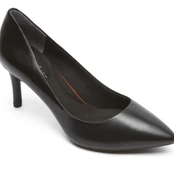 Online Rockport Total Motion Black Leather Pointed Toe Heel Dress Pump