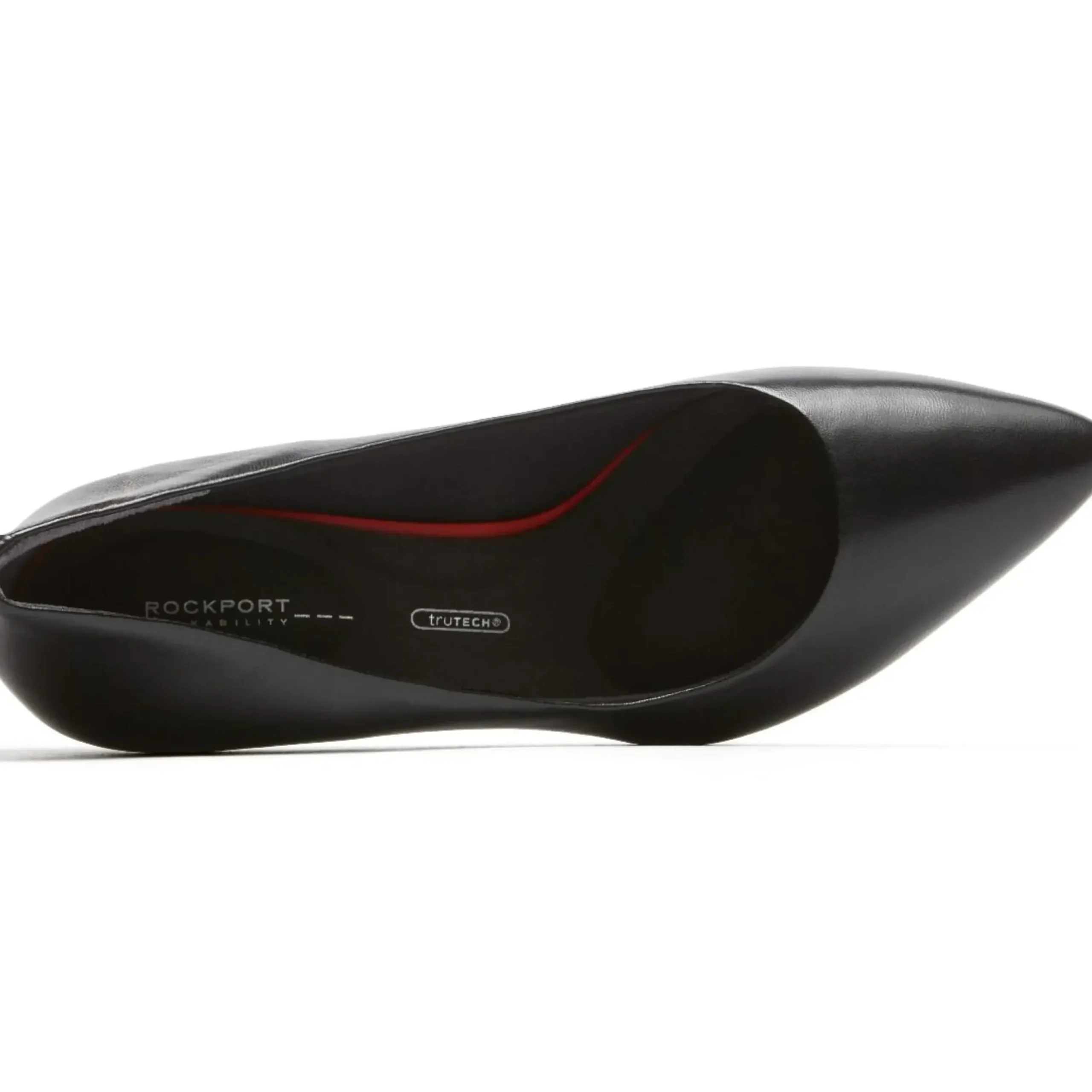 Online Rockport Total Motion Black Leather Pointed Toe Heel Dress Pump