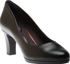 Hot Rockport Total Motion Leah Black Leather Dress Pump