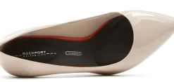 Hot Rockport Total Motion 75Mm Warm Taupe Patent Pointed Toe Heel