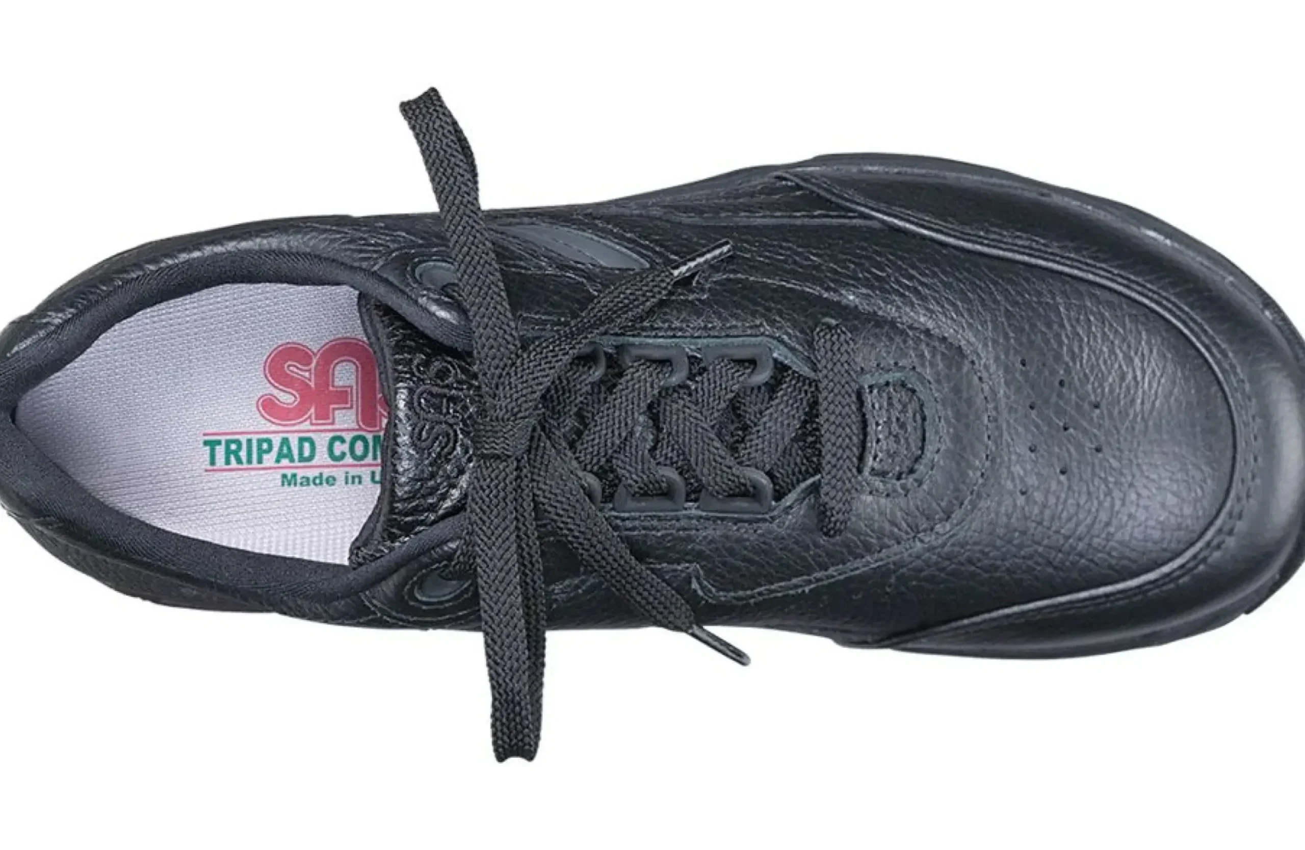 Discount SAS Shoes Tour Black Leather Lace-Up Sneaker