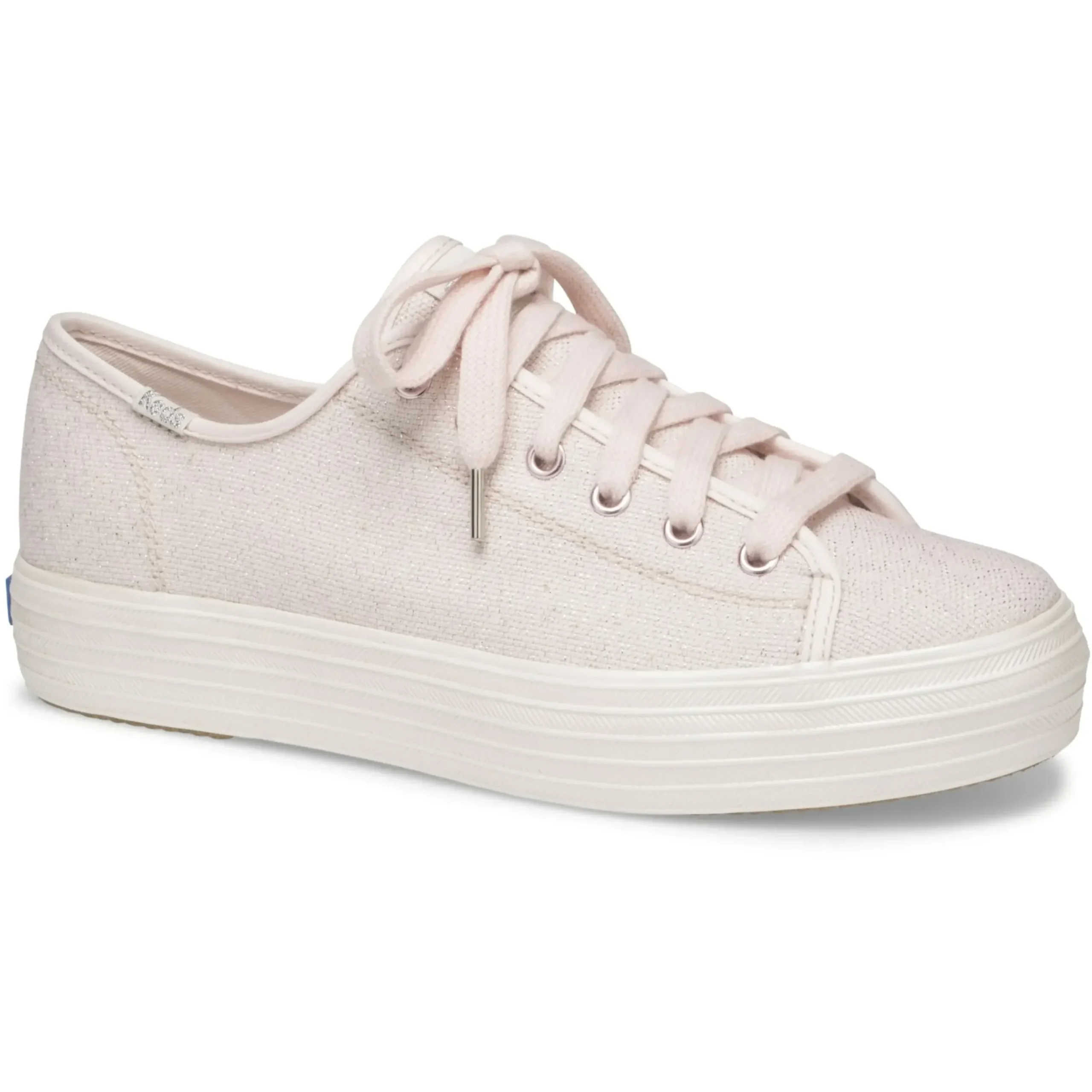 New Keds Triple Kick Pink Lace-Up Platform Tennis Sneaker