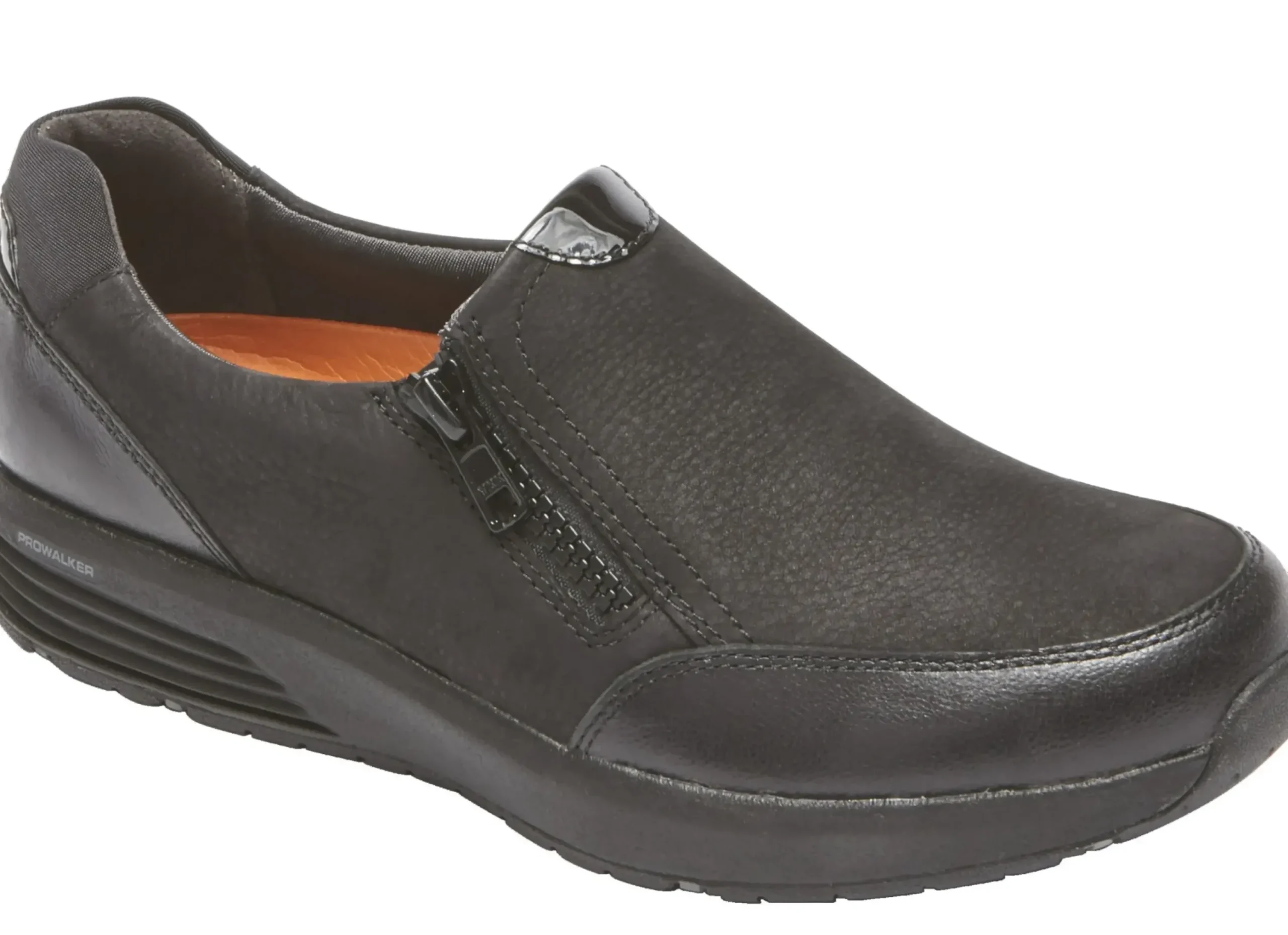Clearance Rockport Trustride Black Side Zipper Slip-On Sneaker