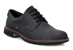 Best Ecco Turn Black Leather Gore-Tex Waterproof Plain Toe Derby
