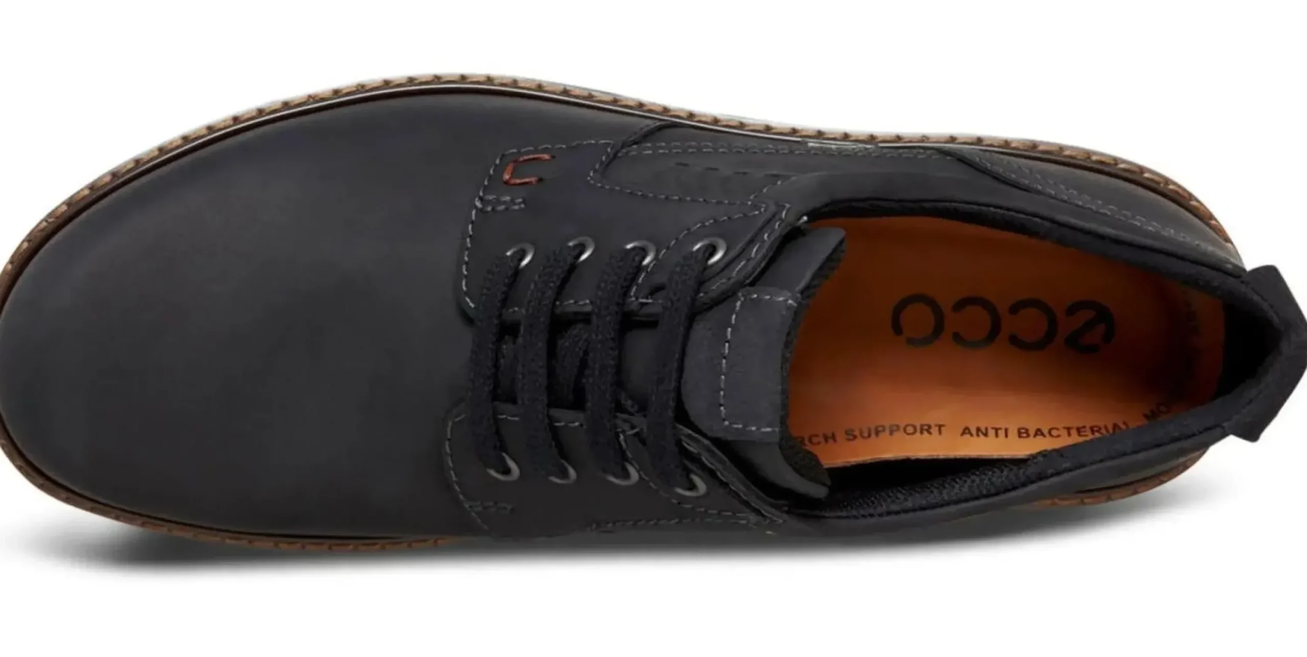 Best Ecco Turn Black Leather Gore-Tex Waterproof Plain Toe Derby