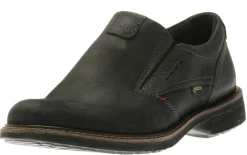 Outlet Ecco Turn Black Leather Gore-Tex Waterproof Slip-On Shoe