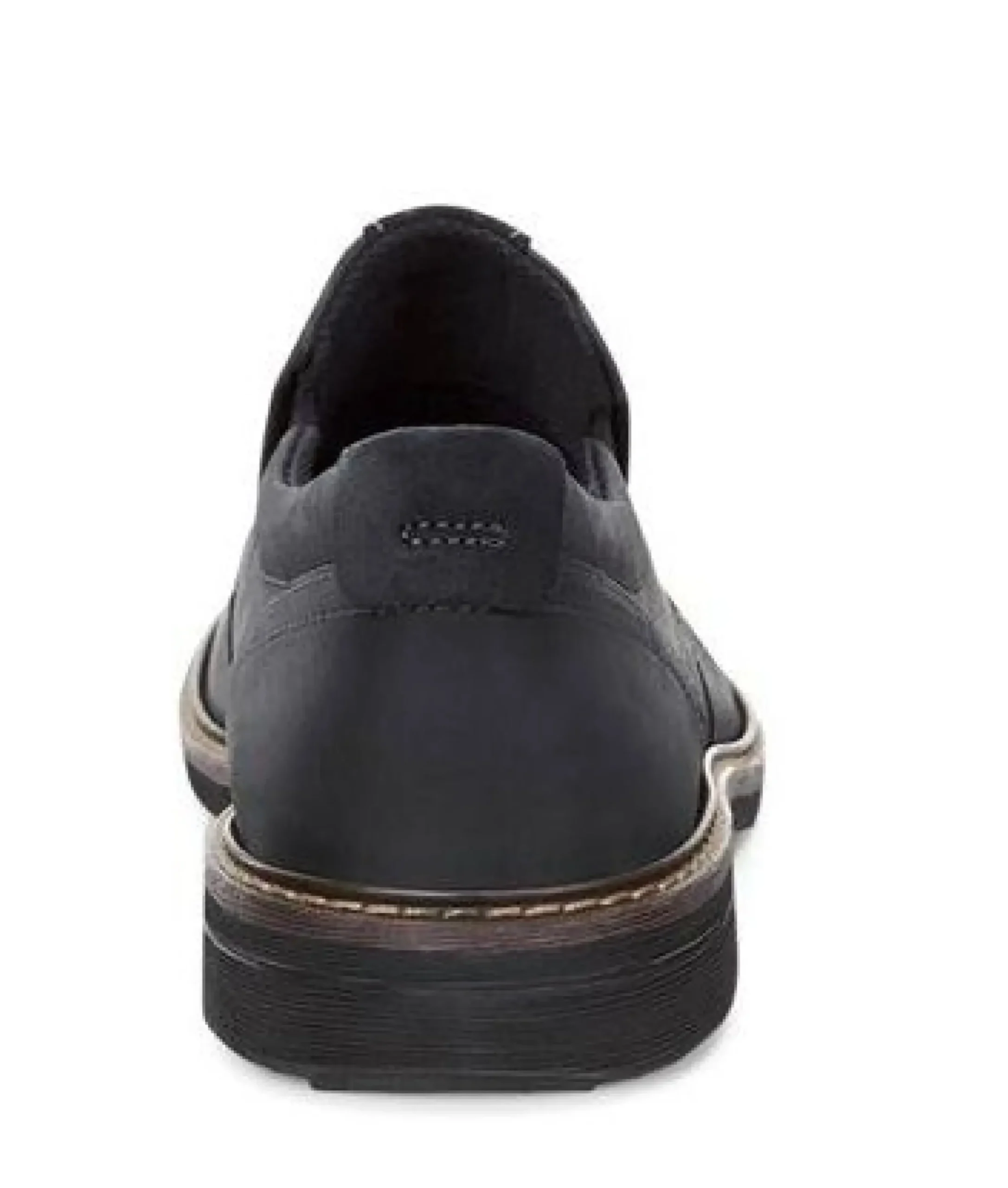 Outlet Ecco Turn Black Leather Gore-Tex Waterproof Slip-On Shoe