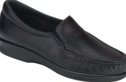 Best SAS Shoes Twin Black Leather Slip-On Loafer