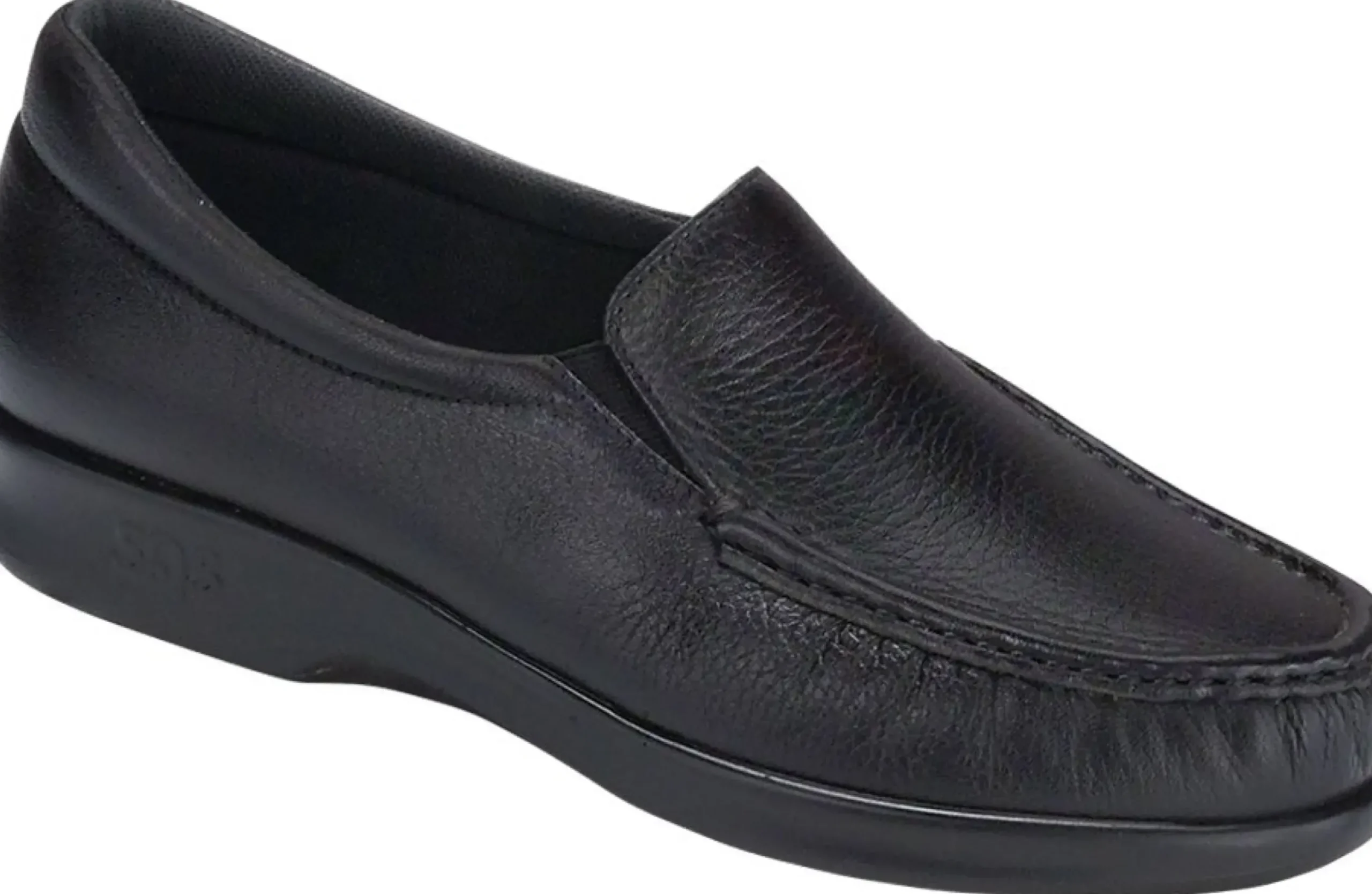 Best SAS Shoes Twin Black Leather Slip-On Loafer