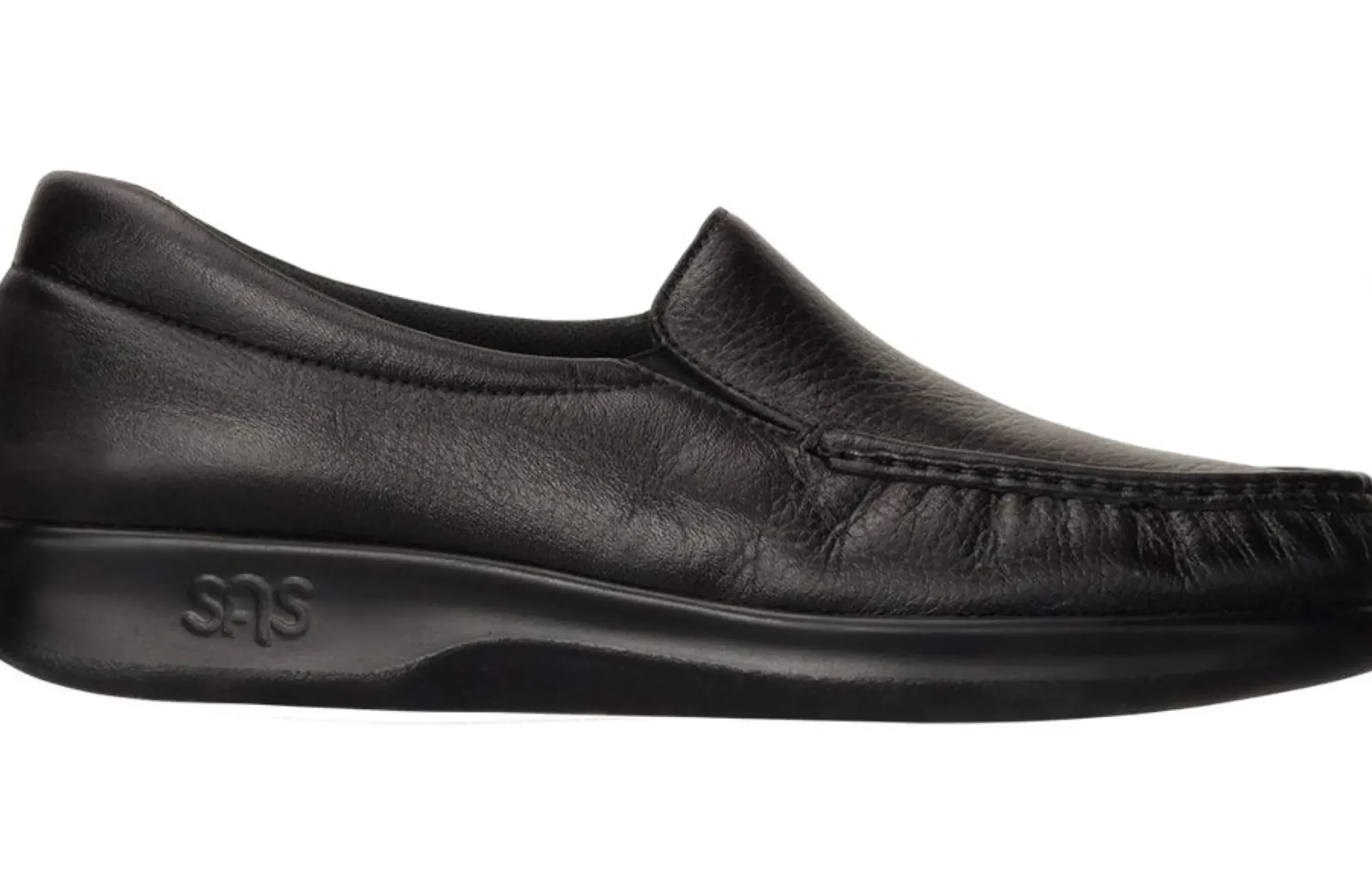 Best SAS Shoes Twin Black Leather Slip-On Loafer