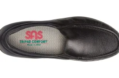 Best SAS Shoes Twin Black Leather Slip-On Loafer