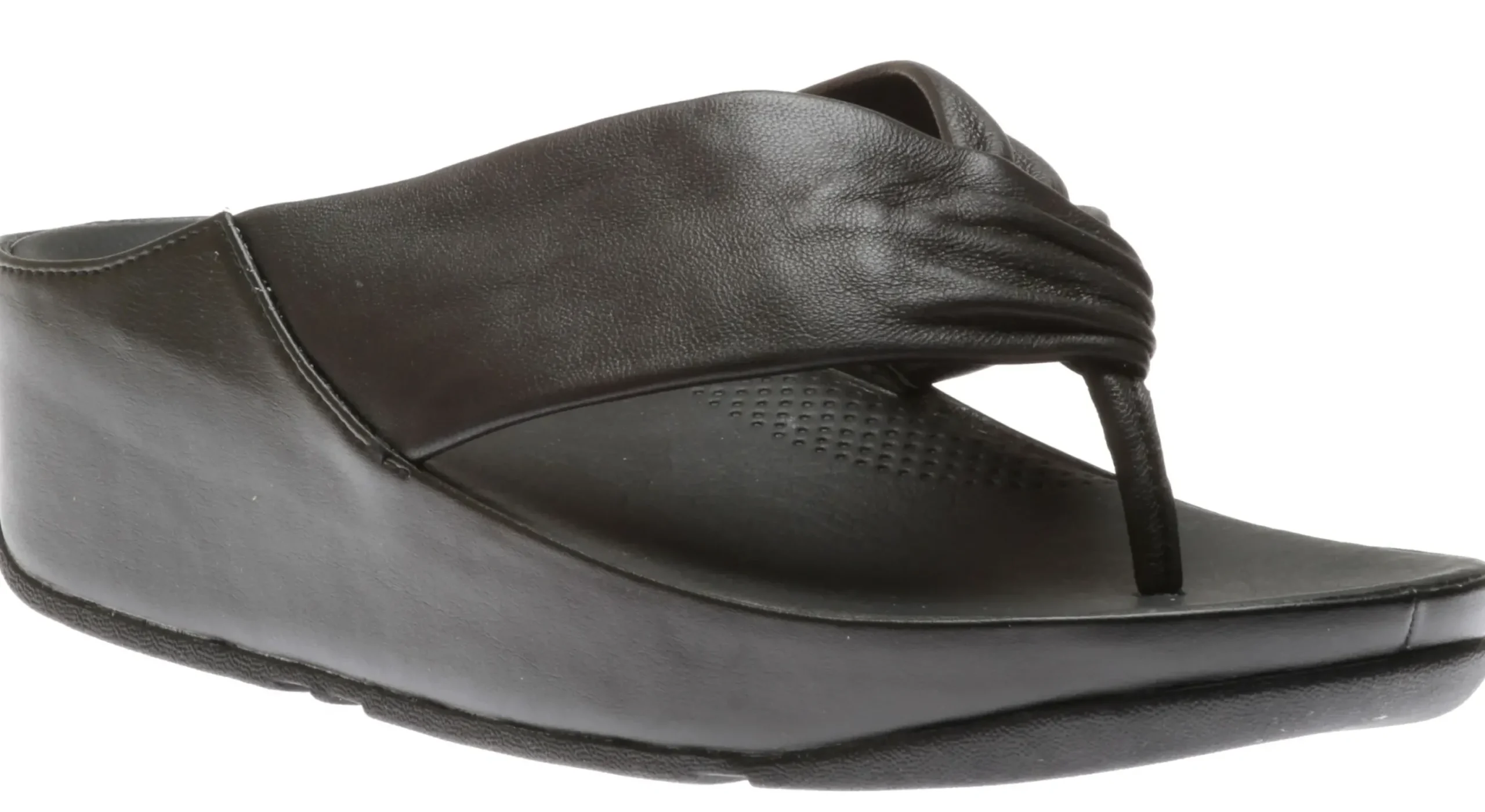 Sale Fit Flop Twiss Black Leather Thong Sandal