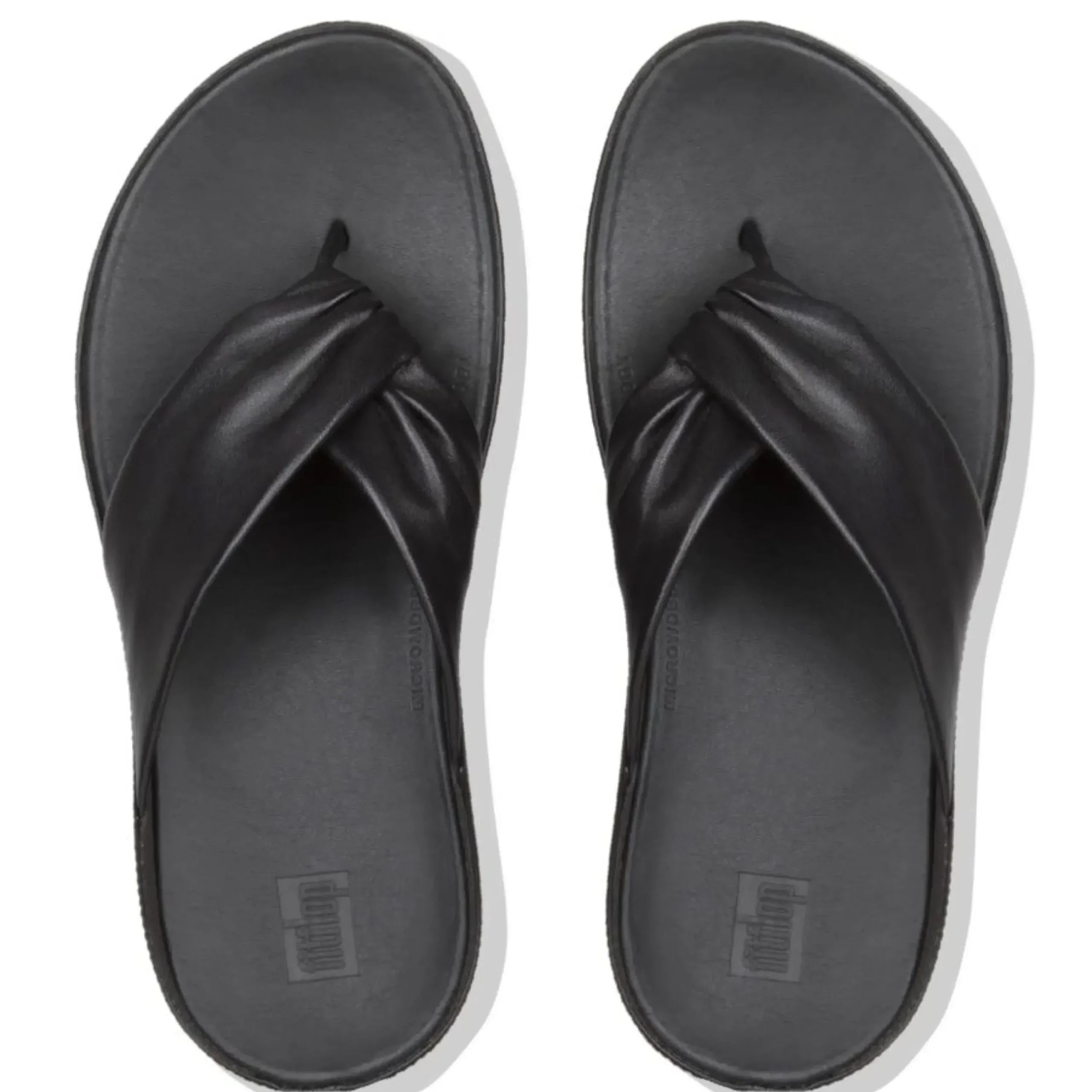 Sale Fit Flop Twiss Black Leather Thong Sandal