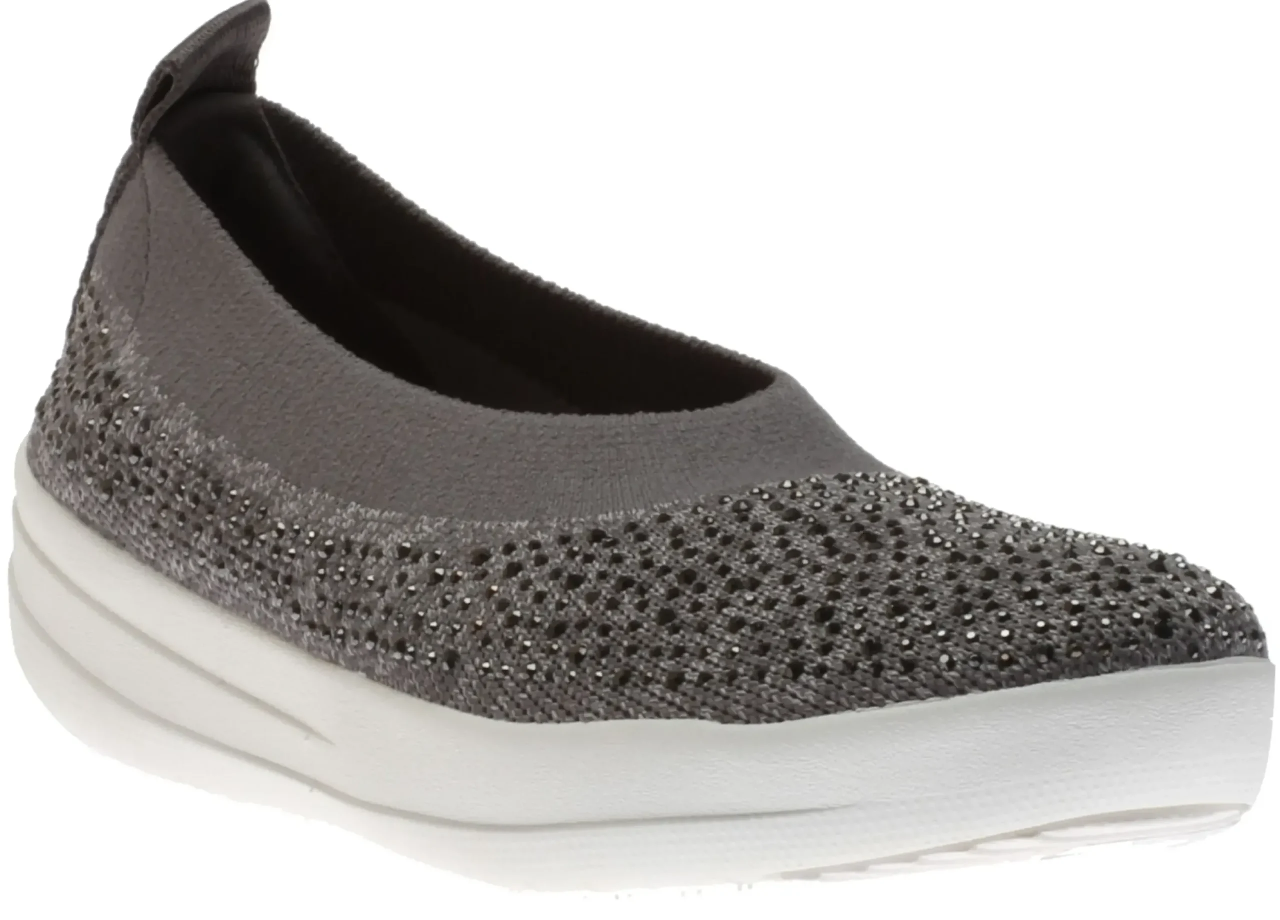 Best Fit Flop Uberknit Ballerina Crystal Charcoal / Dusty Grey Slip-On Flat