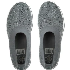 Best Fit Flop Uberknit Ballerina Crystal Charcoal / Dusty Grey Slip-On Flat