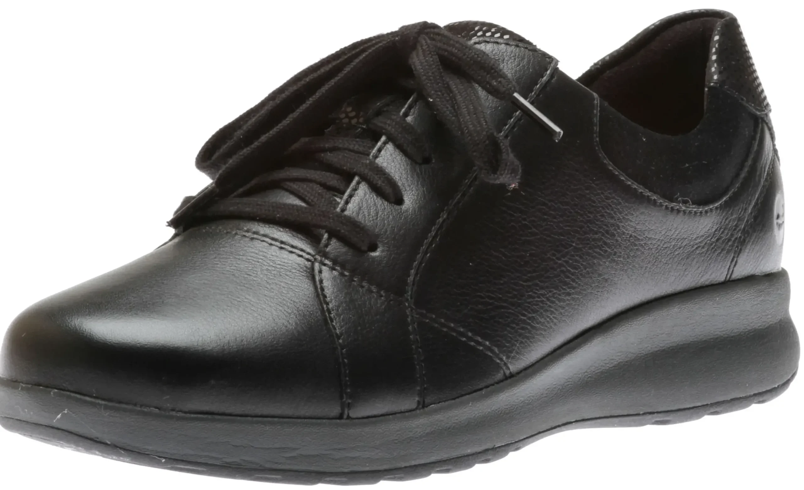 New Clarks Un Adorn Lace Black Leather Sneaker