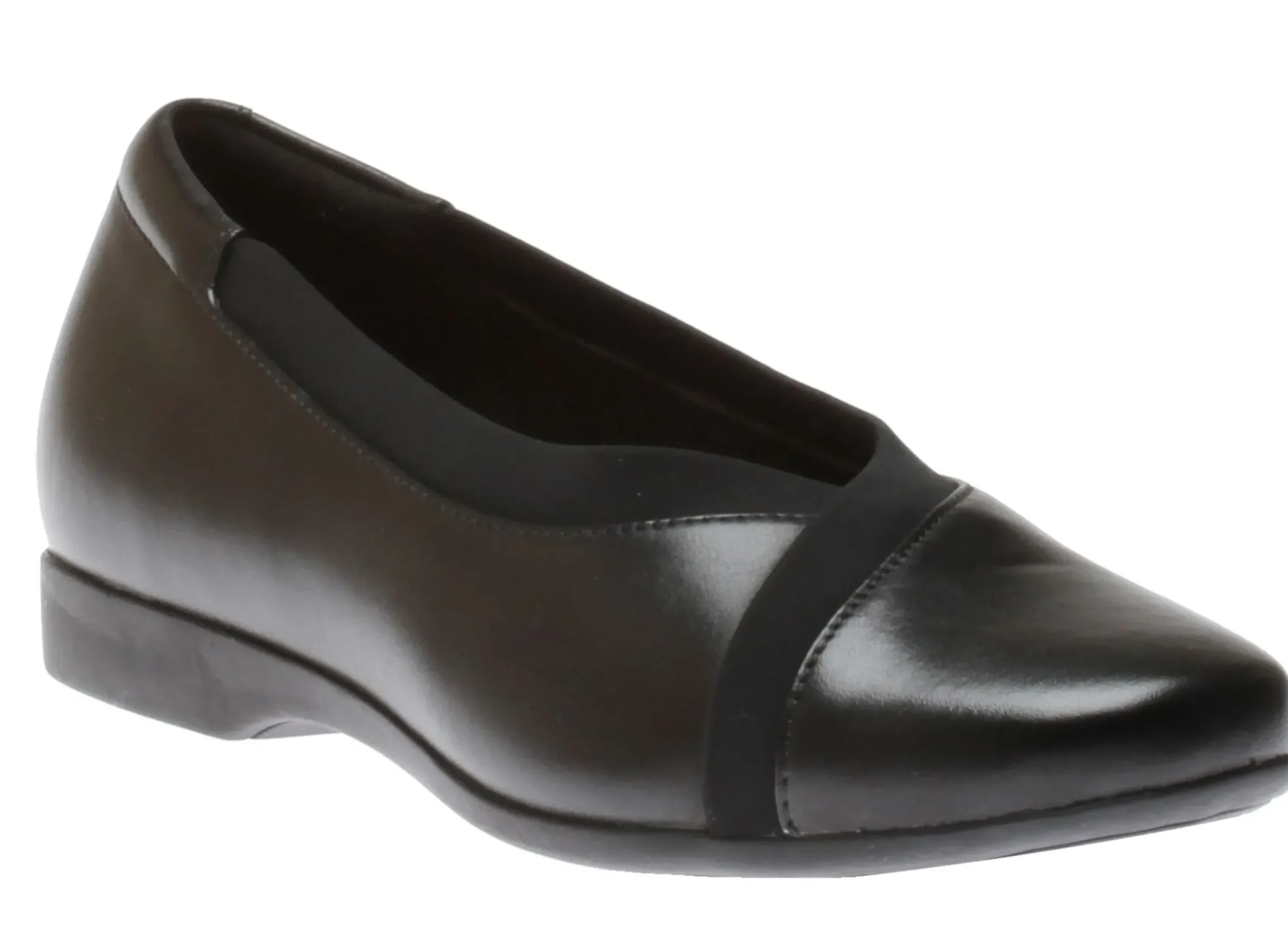 Clearance Clarks Un Darcey Ease Black Leather Flat