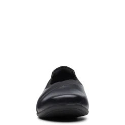 Clearance Clarks Un Darcey Ease Black Leather Flat