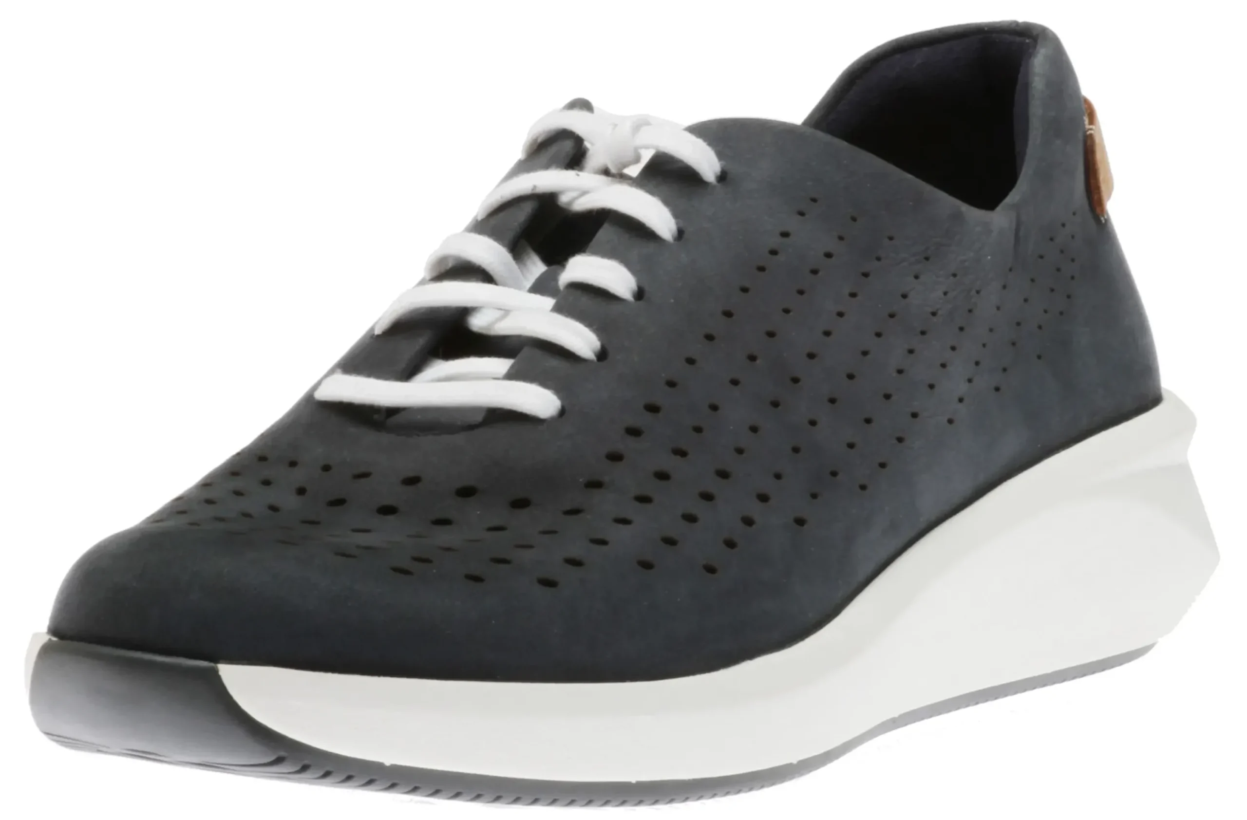 New Clarks Un Rio Tie Navy Nubuck Leather Sneaker