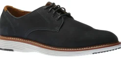 Johnston & Murphy Upton Navy Nubuck Plain Toe Casual Dress Shoe
