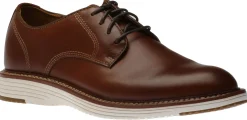 Best Johnston & Murphy Upton Tan Brown Leather Plain Toe Derby Dress Shoe