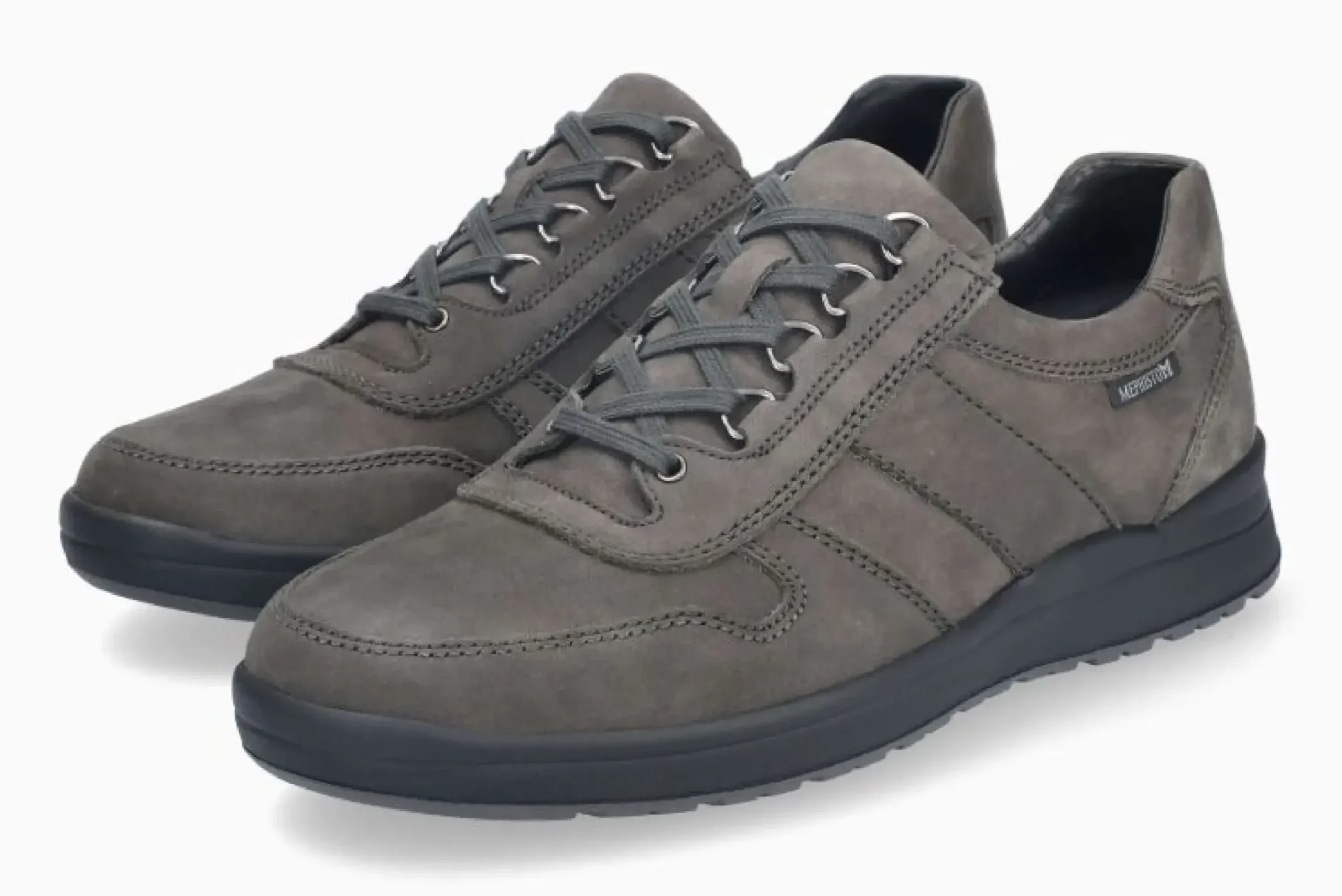 Hot Mephisto Valerian Graphite Nubuck Leather Lace-Up Walking Shoe