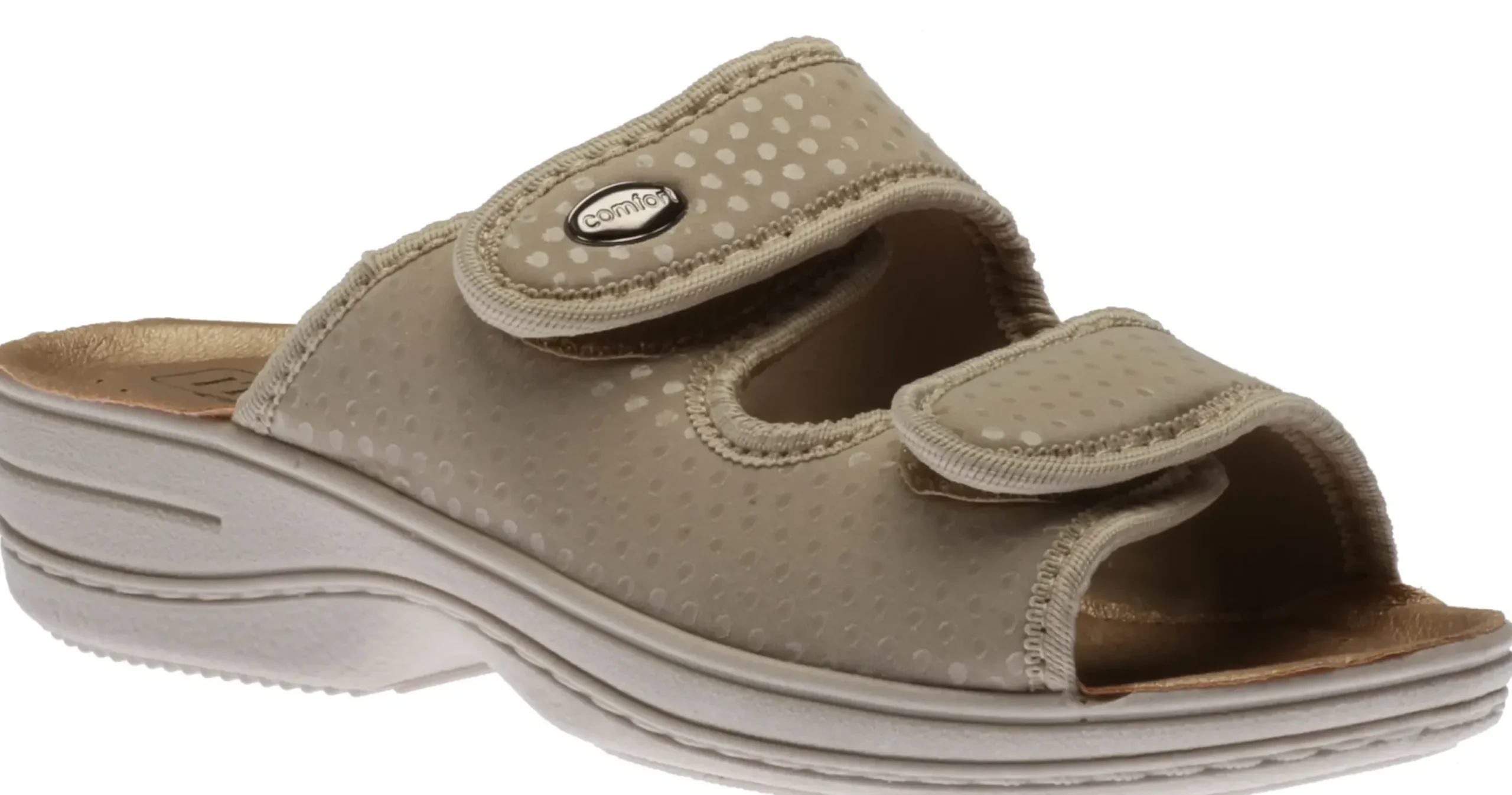 Italian Comf Velcro Biege Pd