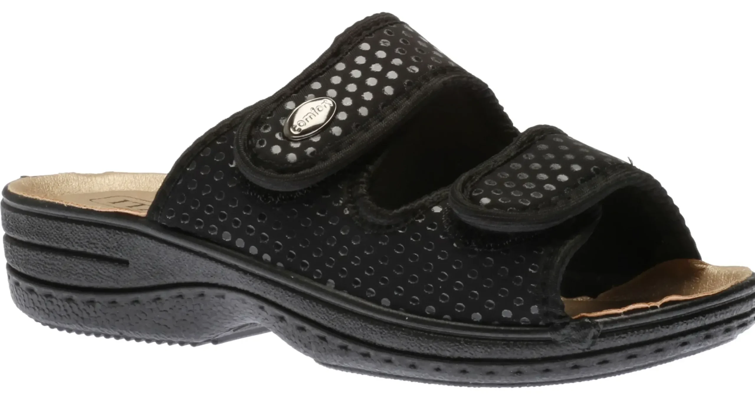 Best Italian Comf Velcro Black Pd