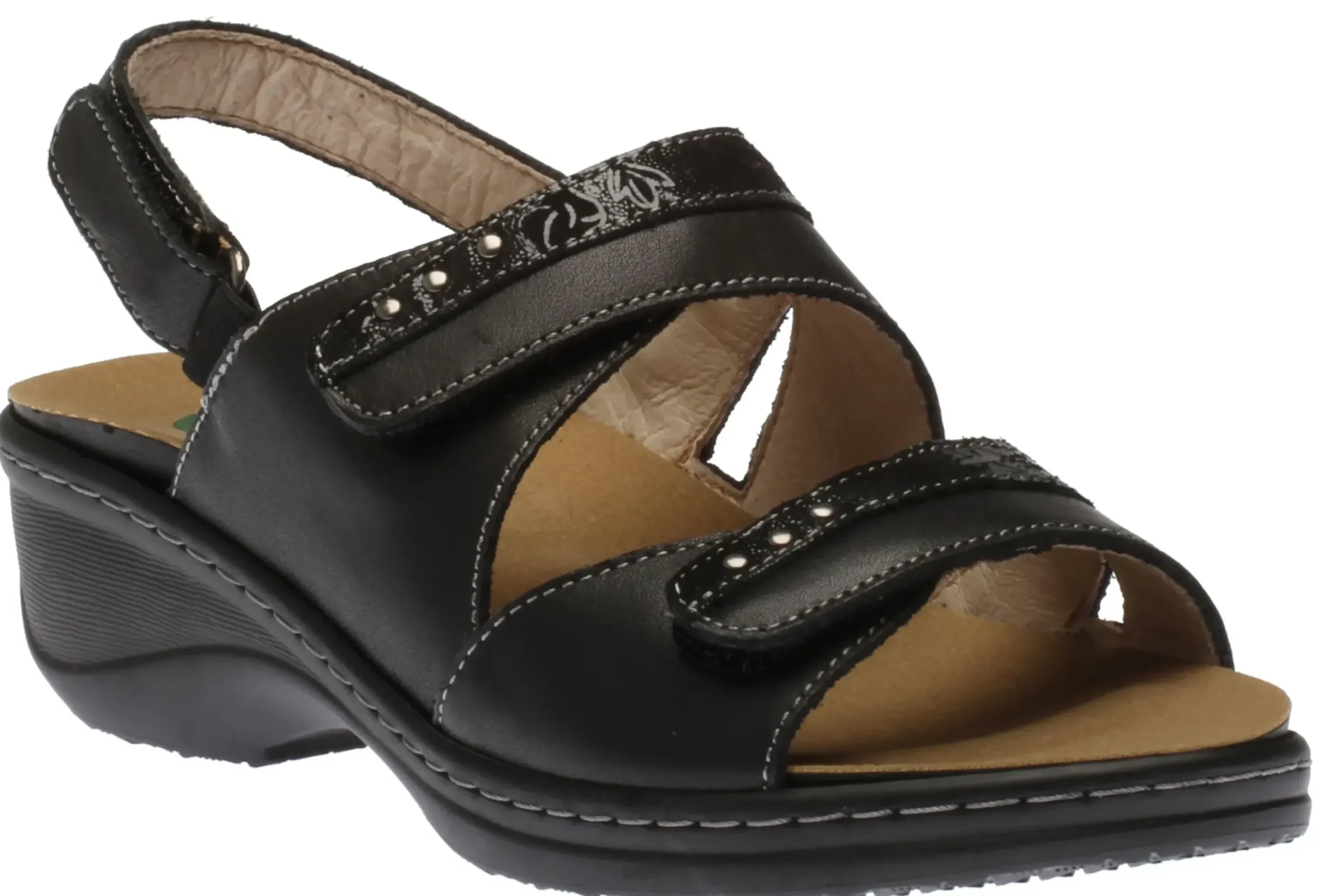 Hot Ortho Flex Velcro Sandal Black