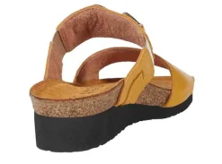 Naot Victoria Marigold Yellow Leather Embellished Slide Sandal